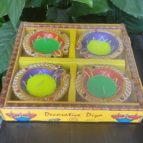 Diya Other - 4 pack Diya Diwali Dia candel set. New